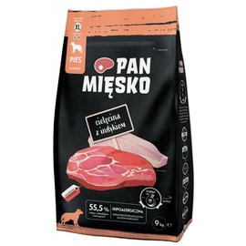 Sausā suņu barība Pan Miesko, tītara gaļa, 9 kg