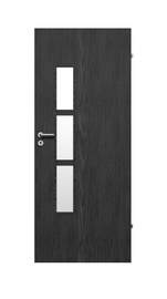 Полотно межкомнатной двери Domoletti Merida, правосторонняя, антрацитовый дуб, 203.5 x 64.4 x 6.5 см