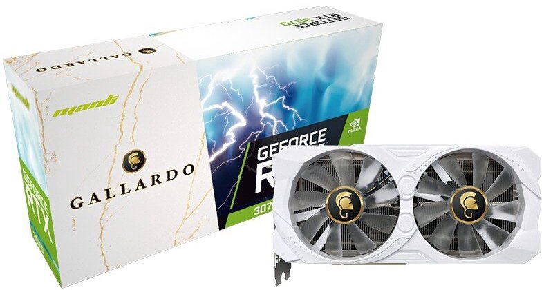 Videokarte Manli GeForce RTX 3070 Gallardo LHR, 8 GB, GDDR6