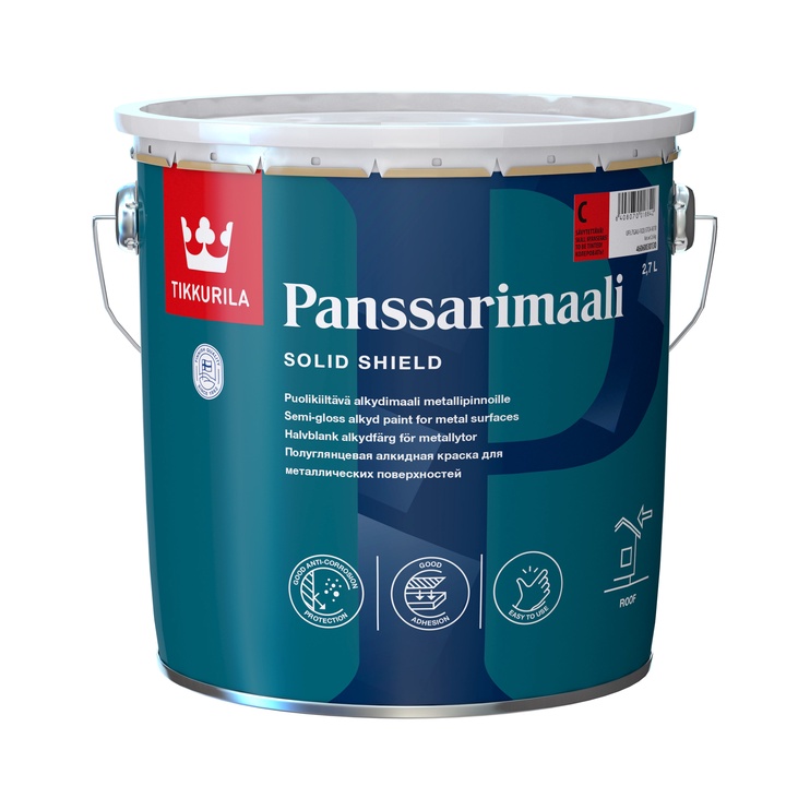 Speciāla krāsa Tikkurila Panssarimaali, pus-spīdīgs, 2.7 l, bezkrāsaina