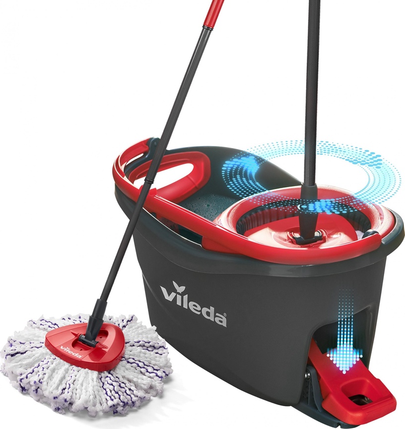 Набор для мытья пола Vileda Turbo 3w1 Microfibre, черный/красный, 6 л