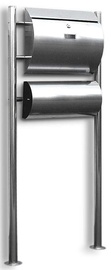 Postkast Bituxx B2M 3068, hõbe, 11 cm x 37.5 cm x 120 cm
