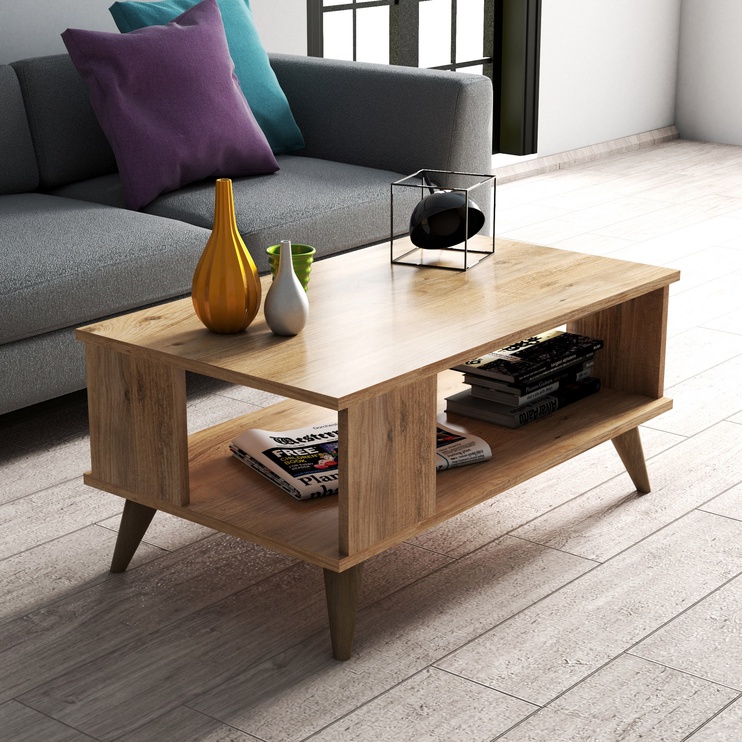 Журнальный столик Kalune Design SHP0102, коричневый, 52 см x 90 см x 40 см