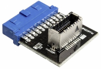 Адаптер Raijintek USB 3.0 20 Pin to USB Mini 20 Pin USB 3.0 20 Pin, USB Mini 20 Pin, синий