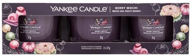 Svece, aromātiskā Yankee Candle Berry Mochi, 7 - 10 h, 37 g, 40 mm x 50 mm, 3 gab.