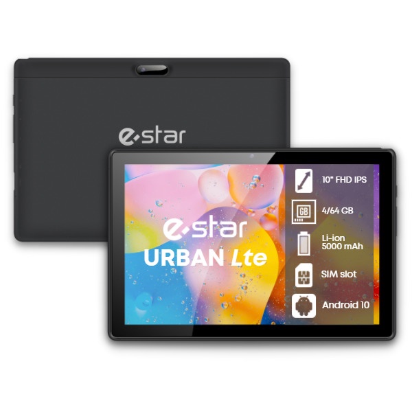 Planšetdators Estar eStar Urban 1020L, melna, 10.1", 4GB/64GB, 3G, 4G