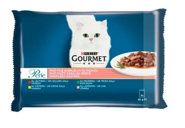Влажный корм для кошек Gourmet, говядина, 0.34 кг, 4 шт.