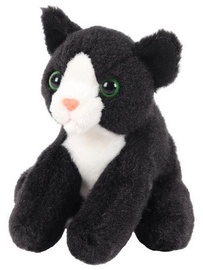 Mīkstā rotaļlieta Beppe Zoo Sitting Cat, balta/melna, 13 cm