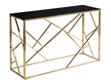 Konsolinis staliukas Modern Escada C II, aukso/juodas, 120 cm x 40 cm x 78 cm