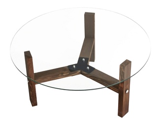 Журнальный столик Kalune Design Drone, ореховый, 750 мм x 750 мм x 350 мм