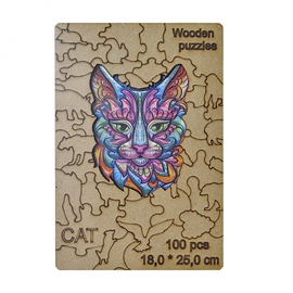 Medinė dėlionė Cat WPC 100 21,5 x 24,5 cm