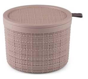 Kaste Curver Jute Round With Lid, 2 l, rozā, 17 x 17 x 13 cm