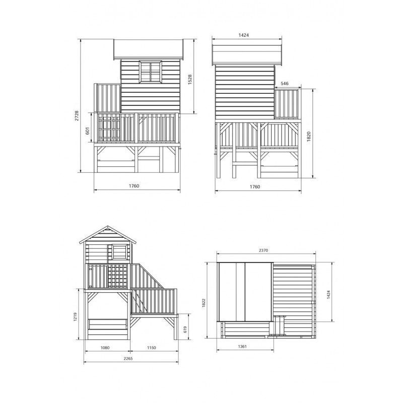 Puidust maja lastele "Meekärg" 4IQ, 2.9 m²