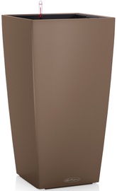 Puķu pods Lechuza Cubicco, brūna, Ø 220 mm, 220 mm x 220 mm