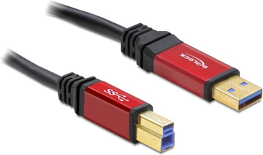 Провод Delock 82759, USB/USB 2.0 type B, 5 м, черный/красный
