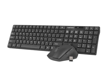 Klaviatūra Natec Stingray NZB-1440 Wireless Keyboard + Mouse Combo Black