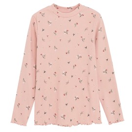 Krekls ar garām piedurknēm, meitenēm Cool Club Flowers CCG2721671, gaiši rozā, 158 cm