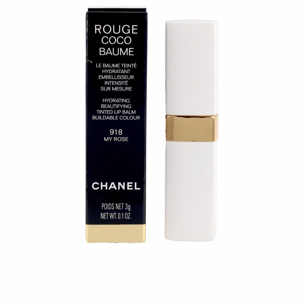 ROUGE COCO BAUME Hydrating beautifying tinted lip balm buildable colour 918  - My rose, CHANEL