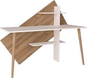 Galds Kalune Design Lagomood Ruzgar, balta/valriekstu