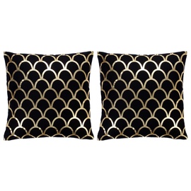 Dekoratiivne padi VLX Cotton 287319, kuldne/must, 400 mm x 400 mm, 2 tk