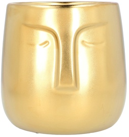Цветочный горшок Homla Basic Face 993521, керамика, 14 см, Ø 14 см x 14 см, золотой