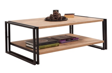 Журнальный столик Kalune Design Cosmo Rectus, коричневый/черный, 1100 мм x 700 мм x 400 мм