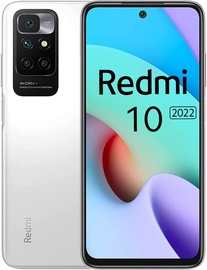 Mobiiltelefon Xiaomi Redmi 10 2022, valge, 4GB/128GB