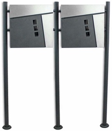 Postkast Bituxx B2M 3340, hõbe/hall, 100 cm x 16 cm x 120 cm