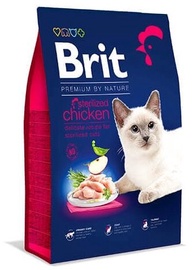 Sausā kaķu barība Brit Premium By Nature Sterilized Chicken, vistas gaļa, 8 kg
