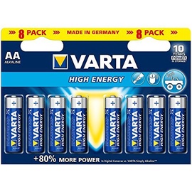 Baterijas Varta High Energy, AA, 1.5 V, 8 gab.