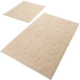 Vannasistabas paklājiņu komplekts Foutastic Parma 359CHL1658, bēša, 100 cm x 60 cm