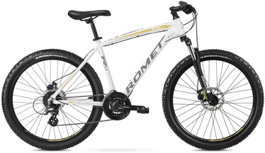 Velosipēds kalnu Romet Rambler R6.3, 26 ", 18" (44.45 cm) rāmis, zelta/balta
