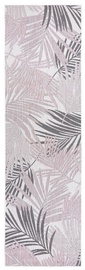 Koridorivaip Hakano Vinea Palms, roosa/kreemjasvalge, 300 cm x 70 cm