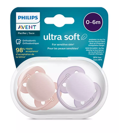 Knupītis Philips Avent Ultra Soft Neutral, 0 mēn., daudzkrāsaina, 2 gab.