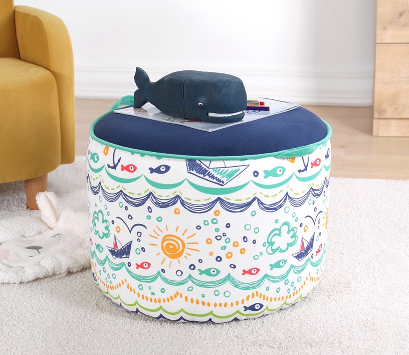 Pufs Hanah Home Lodie v3, daudzkrāsaina, 44 cm x 32 cm