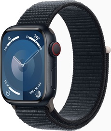 Nutikell Apple Watch Series 9 GPS + Cellular, 41mm Midnight Aluminium Midnight Sport Loop, must