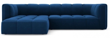 Stūra dīvāns Micadoni Home Serena 3 Seats Velvet, tumši zila, kreisais, 256 x 160 cm x 70 cm