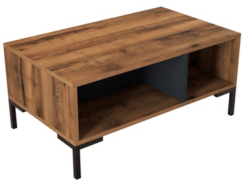 Kafijas galdiņš Kalune Design Aurora 2080, valriekstu/antracīta, 90 cm x 41.6 cm x 54 cm