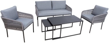 Комплект уличной мебели Home4you Levine 2 23521, серый, 4 места
