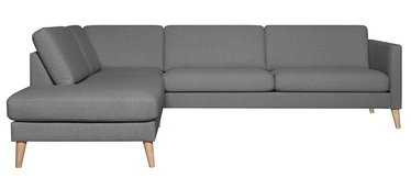 Stūra dīvāns Home4you Lisanna, tumši pelēka, kreisais, 90 x 260 x 80 cm