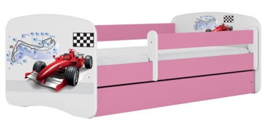Vaikiška lova viengulė Kocot Kids Babydreams Formula, balta/rožinė, 184 x 90 cm