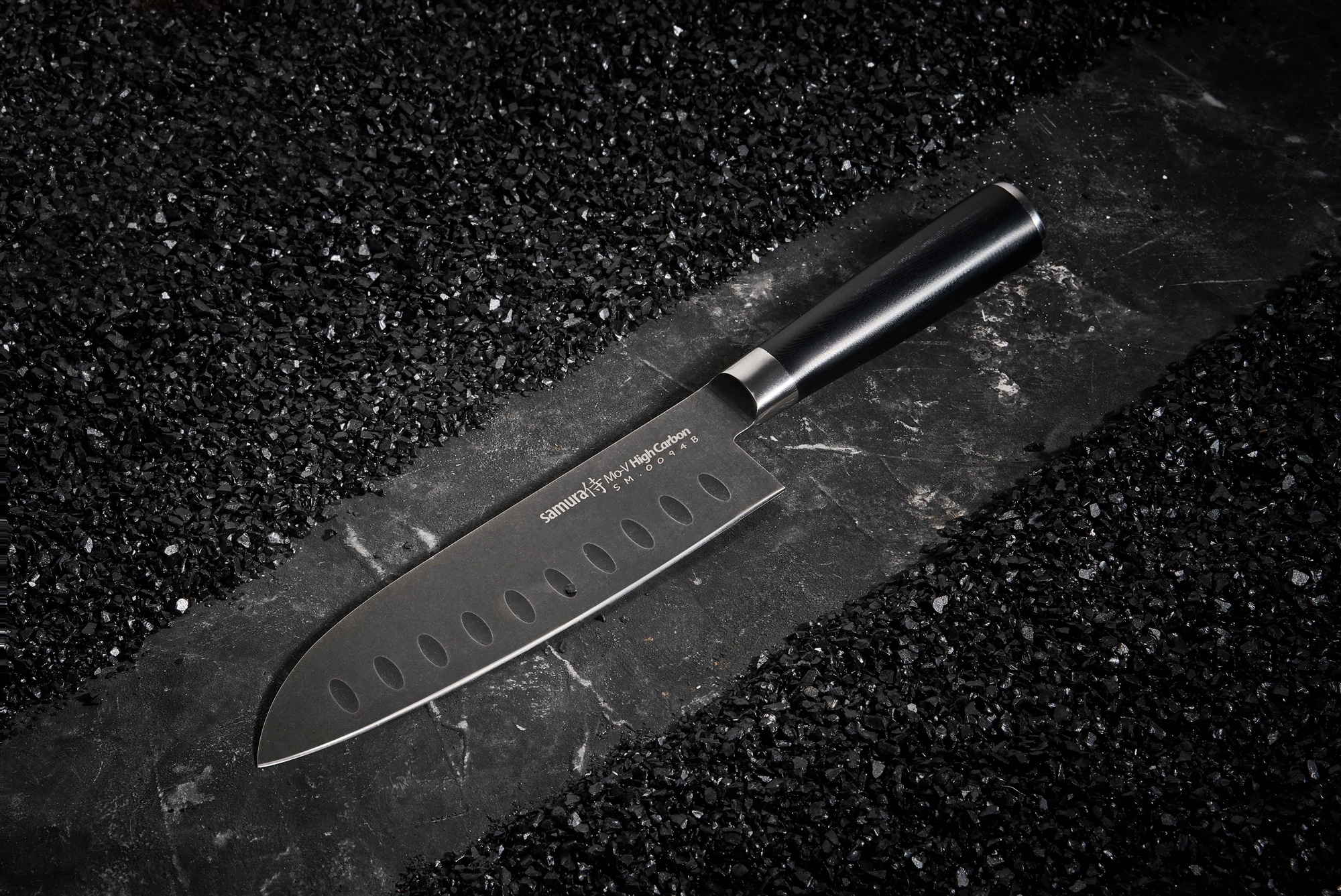 Mo-V Stonewash Santoku Knife from Mo-V Stonewash knives collection