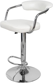 Bāra krēsls Kayoom Midnight 525, balta/hroma, 52 cm x 53 cm x 63 - 84 cm, 2 gab.