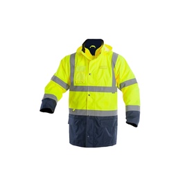 Darba jaka Sara Workwear Drogowiec 11-000102-L, zila/dzeltena, poliesters, L izmērs