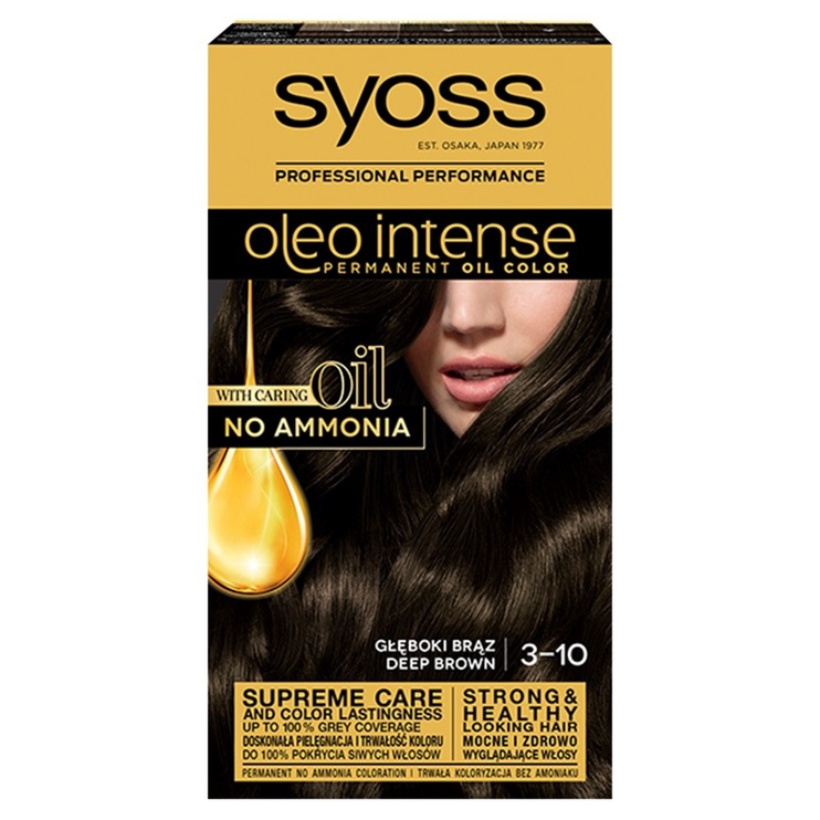 Kраска для волос Syoss Oleo Intense, Deep Brown, Deep Brown 3-10, 50 мл