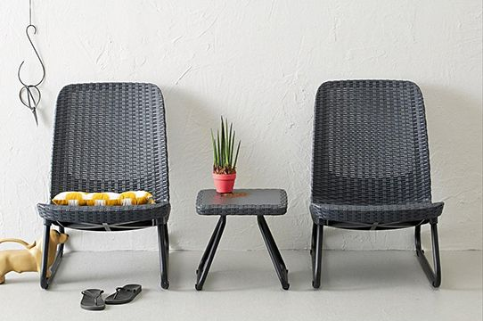 Välimööbli komplekt Keter Rio Patio Set of 2 seats, hall, 2 istekohta