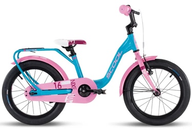 Vaikiškas dviratis Scool niXe, mėlynas/rožinis, 16", 16"
