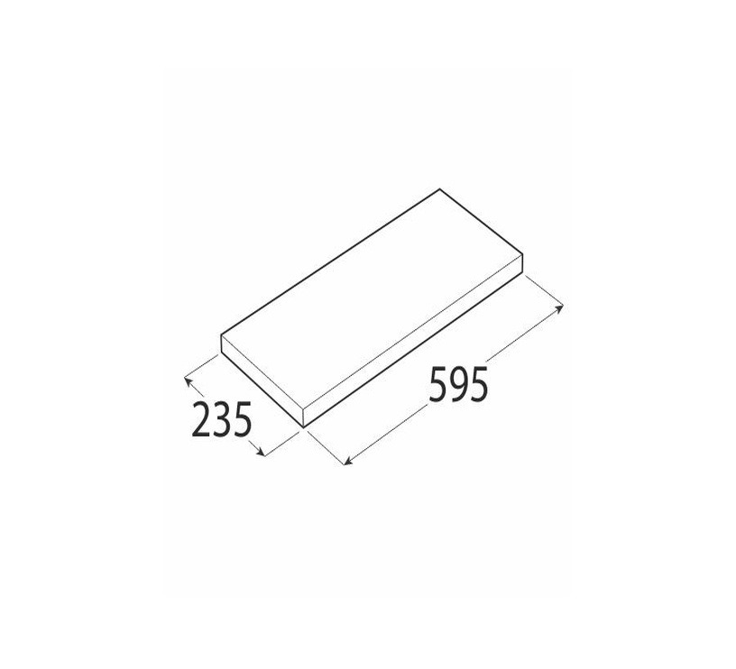 Sienas plaukts Velano FS 60/24, brūna, 59.5 x 23.5 x 3.8 cm