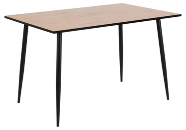 Pusdienu galds Actona Wilma Rectangular, melna/ozola, 1200 mm x 800 mm x 750 mm
