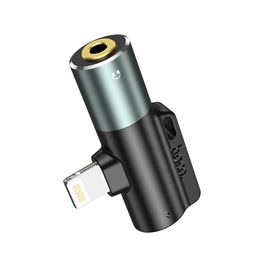 Adapteris Hoco LS32 Lightning to 3.5mm Lightning, 3.5 mm, pelēka